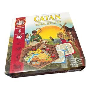 Logi Quest Catan Logic Puzzle Single Player 40 Pcs Board Game Ages 8+ OPENED BOX
